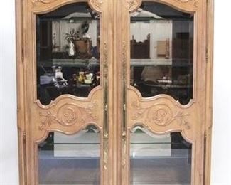 193 - Ornately carved double door large cabinet 83 x 58 x 19
