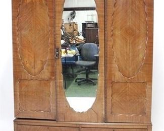 195 - English inlaid break down wardrobe 82 x 61 x 21
