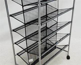 211 - Rolling shoe cart 35.5 x 22 x 14
