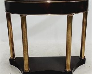 216 - Adams style demilune console table 34.5 x 40 x 16 scratch on top

