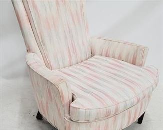 221 - Regency upholstered vintage arm chair 38 x 31.5 x 32
