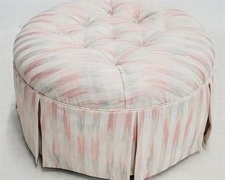 222 - Vintage upholstered & tufted ottoman 19 x 31
