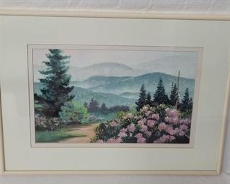 230 - Framed print under glass 19.5 x 26
