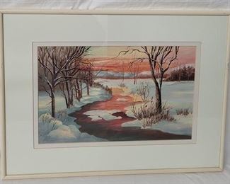 234 - Framed print under glass 19.5 x 26
