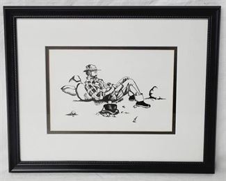 236 - Framed sketch 12 x 15
