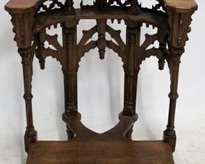 265 - Victorian walnut carved kneeling stand 34 x 28 x 19
