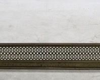 267 - Brass claw footed fireplace fender 6.5 x 48 x 13
