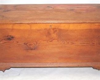 277 - Lift top dovetailed pine blanket chest 23.5 x 46 x 18

