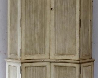 306 - Modern History 2 part corner cupboard
