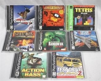 334 - 8 Sony Playstation I games - complete
