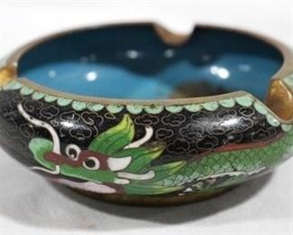 354 - Cloisonne ash tray - 4.5" round
