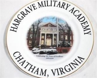 386 - Hargrave Military Academy 9.25" plate
