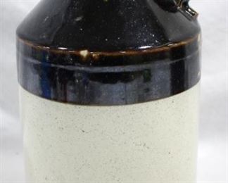 475 - Brown & White Stoneware 12" Jug
