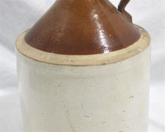 477 - Brown & White Stoneware 13" Jug
