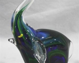 481 - Murano Art Glass Elephant 9.5" Figurine
