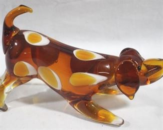 488 - Murano Art Glass 7" Dog Figurine

