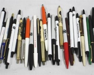 502 - Lot of 34 Assorted Vintage Advertising Pens

