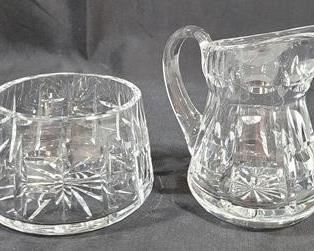 545 - Waterford Sugar & Creamer Set - signed 4" tall x 2.5 - pitcher
