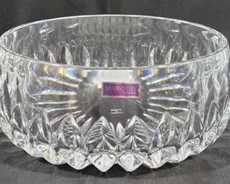 565 - Marquis by Waterford Bowl - signed, w/ box 3.5 x 8
