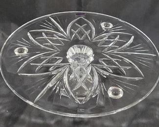 567 - Marquis by Waterford Newberry Footed Cake Plate w/ box - 13" round x 4" tall
