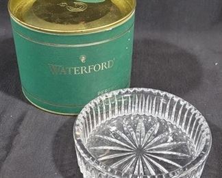 582 - Waterford Bottle Coaster - w/ box, signed 1.5 x 5
