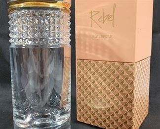 587 - Waterford Rebel 8" Vase - signed w/ box

