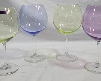 597 - Marquis by Waterford Ombre Aromatic Wine Glasses w/ Box - 8" tall
