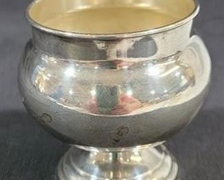 609 - Sterling Weighted Bottom Footed Bowl 3.25 x 3.5
