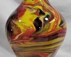 646 - Murano Art Glass Vase - 14.5" tall
