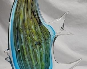 647 - Murano Glass Tropical Fish - 17" tall
