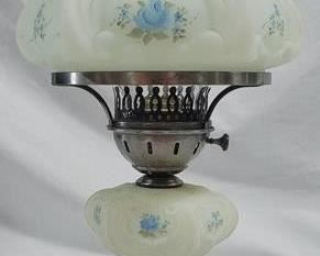 656 - Fenton Hand Painted Lamp - 19.5" tall
