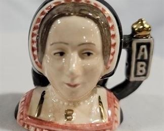 698 - Royal Doulton Anne Boleyn Toby Mug - 1.75 tall
