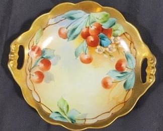 710 - Picard Hand Painted 2 Handled Bowl 7.5" round
