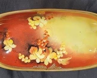 713 - Picard Noritake Nippon Hand Painted Oval Tray 12.5 x 6
