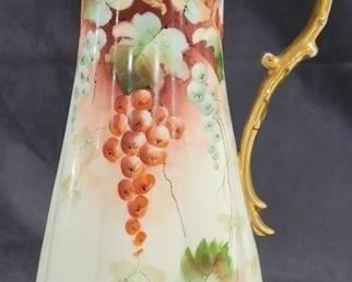 717 - Picard Limoges Hand Painted Tankard - 10.5
