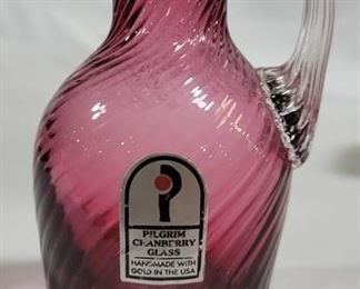 772 - Pilgrim Glass - Cranberry Small 4" Pitcher w/box

