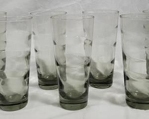 810 - Vintage set of 7 mid century 6.5" tumblers
