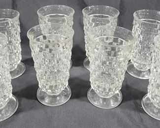 830 - 8 Fostoria American footed 6" iced tea glasses
