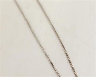 846 - Hearts on Fire white gold diamond necklace signed HOF 750 750 white gold diamond cluster pendant 18"
