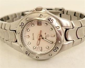 854 - Ladies Bullova Marine Star watch 7" band
