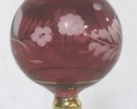 933 - Glass Perfume Bottle 8 1/4 tall
