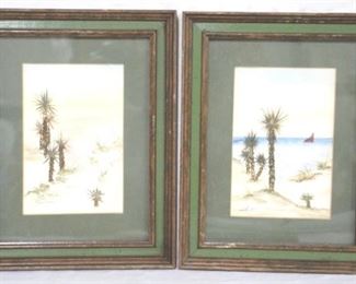 964 - Pair of Signed Watercolors
