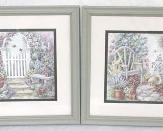 965 - Pair of Framed Prints 9 1/4 x 9 1/4
