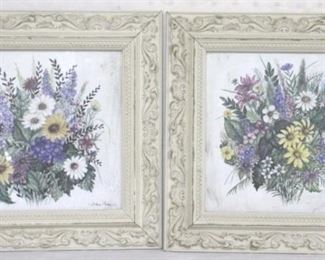 966 - Pair of Framed Prints 11 x 11
