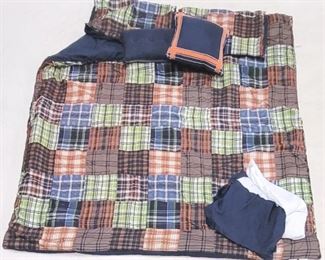 1032 - Nautica full size comforter & pillows
