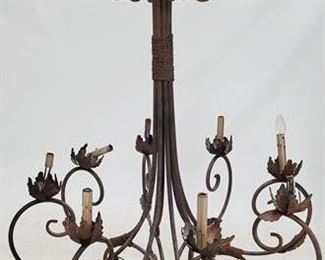 1407 - Monumental wrought iron chandelier 46 x 36
