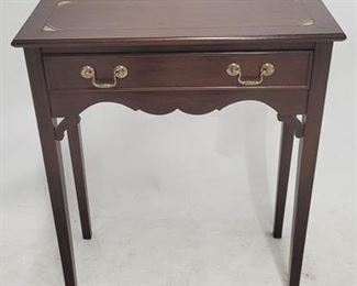 1441 - Inlaid one drawer mahogany hall table 29 x 24 x 10
