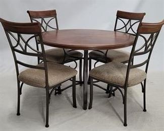 1461 - 5 Piece contemporary dinette set table 30 x 45 chairs 39 x 18 x 19
