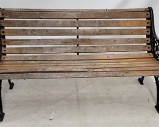 1507 - Iron & wood garden bench 28 x 50 x 24
