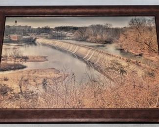1533 - Framed print of Danville dam 20 x 28
